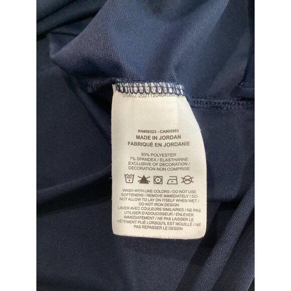 Nike T-Shirt Men’s Size XL Navy Blue Polyester Spanex Blend S Sleeve Dri-Fit - Picture 5 of 7